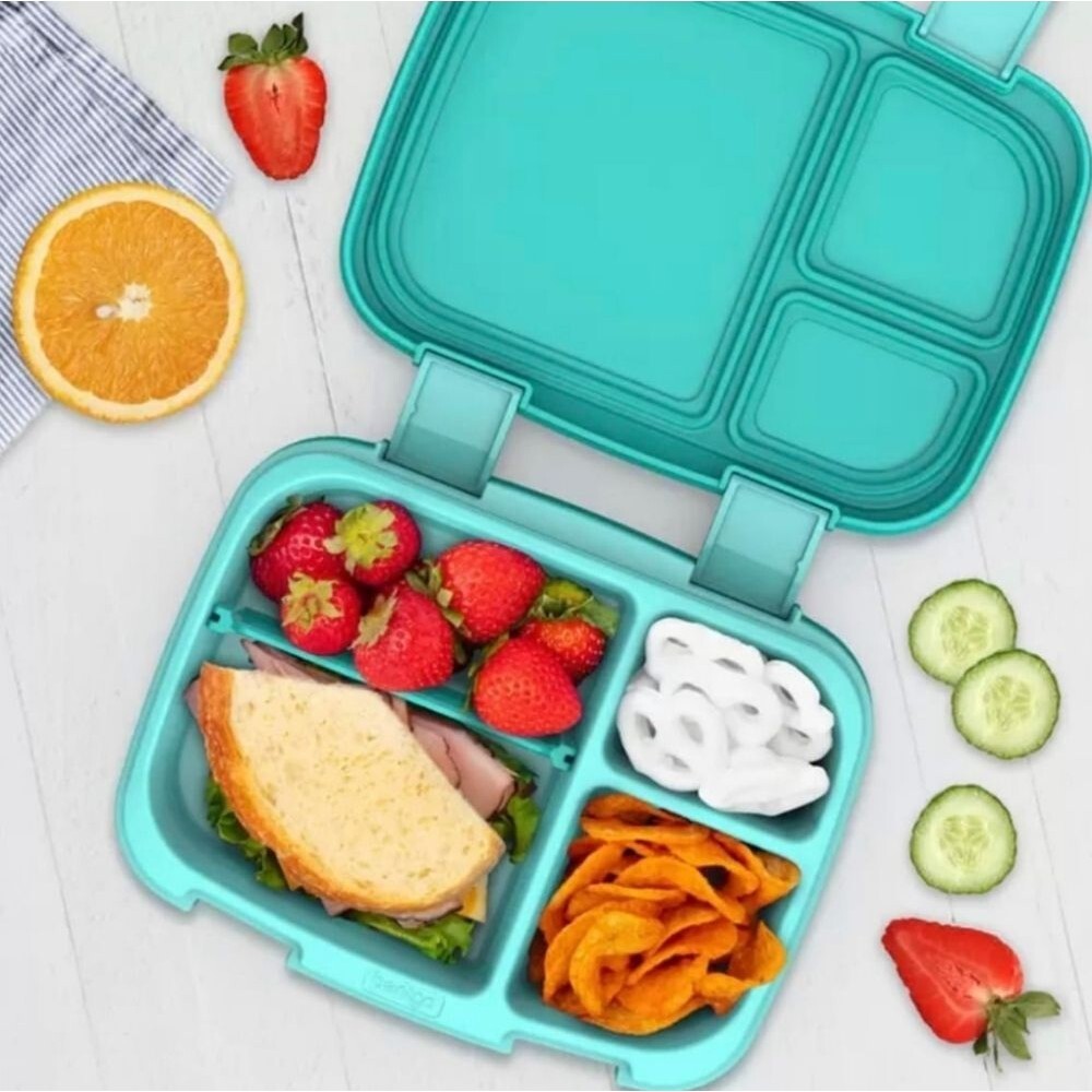 Bentgo Fresh Lunch Box Container Bundle 2-pack Reuseable Blue Green NEW - Picture 4 of 6